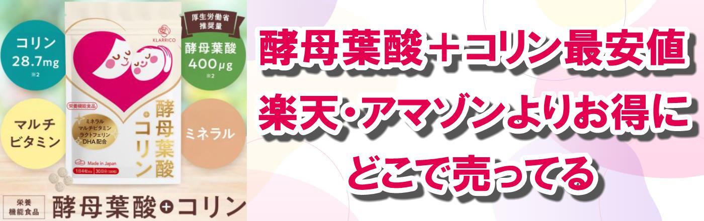 【知らないと損する】酵母葉酸+コリン正規品最安値全額返金保証付き